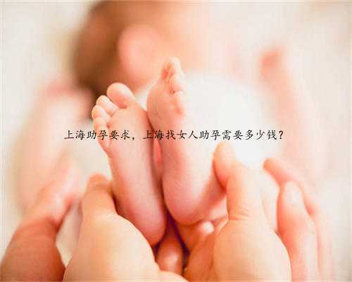 上海助孕要求，上海找女人助孕需要多少钱？