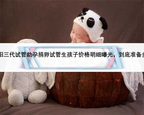 2023岳阳三代试管助孕捐卵试管生孩子价格明细曝光，到底准备多少才好